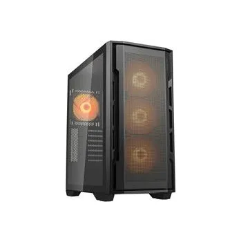 PC skříň COUGAR PC skříň UNIFACE RGB Black Mid Tower Mesh Front Panel 4 x 120mm ARGB Fans TG Left Panel