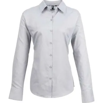 Dámská košile Premier Women's Long Sleeve Signature Oxford Blouse, šedá (Sport Grey)