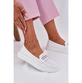 Dámské mokasíny EVENTO Dámské Kožené Mokasíny Dovema Barva: Bílá, Velikost: 39