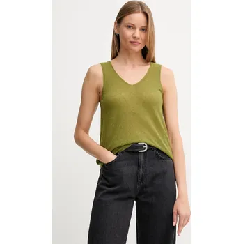 Top s vlnou United Colors of Benetton 109PDH01F zelená 91X, vel. XL