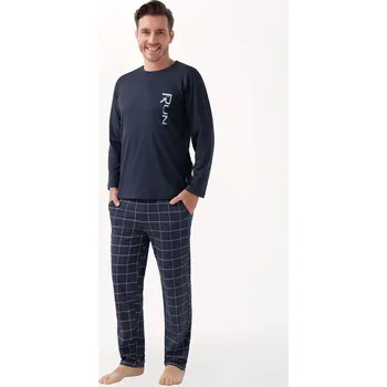 Pánské pyžamo Pyžamo Luna 810 délka/r M-2XL Z24/25 pánské tmavě modrá XXL