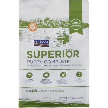 FISH4DOGS Granule malé pro štěňata Superior losos s bramborami 1,5 kg