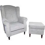 Křeslo ušák MELISA šedá