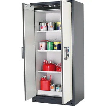 Protipožární skříň na nebezpečné látky asecos Select W-93-O, 3 ks police, dveře bílé, One-Touch
