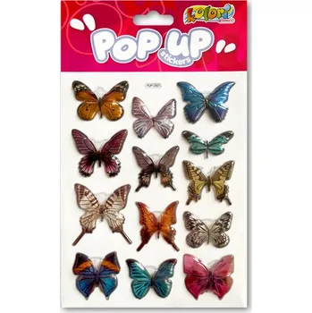 Set školních potřeb Naklejki metaliczne Butterflies PUP-2507 Kolori, Penmate