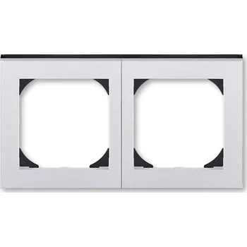 vypínač Levit M® rámeček dvojnásobný s otvorem 55x55 3901H-A05520 70 titanová/kouřová černá ABB