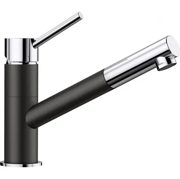 Vodovodní baterie Tato štíhlá baterie má estetický design s výsuvnou stříkací hadicí, která zvyšuje dosah a pohodlí, takže je ideální pro kompaktní dřezy. Její výtoková trubice se může otáčet v úhlu 120° a dodává se v barevných provedeních, která dokonale ladí s dřezy a mí