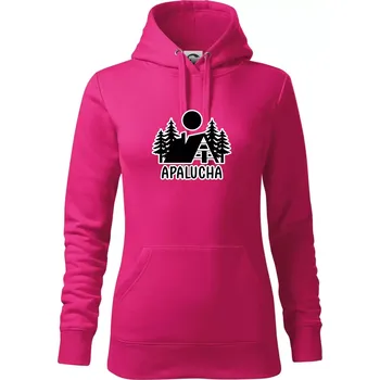 Dámská mikina Apalucha chalupa - Mikina dámská Cape s kapucí - S ( Purpurová )