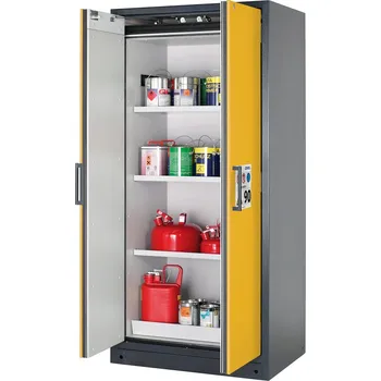 Protipožární skříň na nebezpečné látky asecos Select W-93-O, 3 ks police, dveře žluté, One-Touch