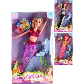 Panenka mořská panna 28cm s korunkou pohyblivé končetiny 3 druhy