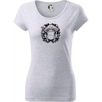 Dámské tričko Goblincore černá houbožába - Dámské triko Pure - XS ( Světlešedý Melír )