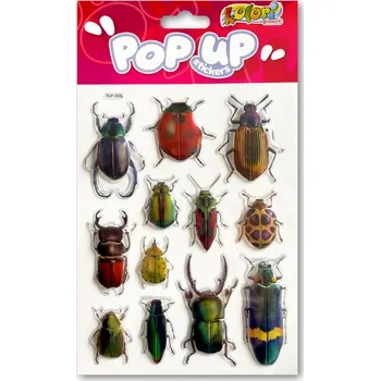 Set školních potřeb Naklejki metaliczne Beetles PUP-2506 Kolori, Penmate