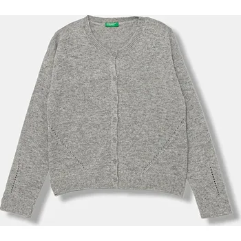Dívčí oblečení Kardigan s vlnou United Colors of Benetton 126WC500X.G.seasonal šedá 09X, vel. 140