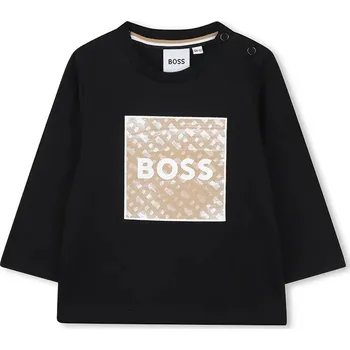 Kojenecké tričko s dlouhým rukávem BOSS J52715.74.81 černá 99X, vel. 74
