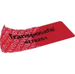 Bezpečnostní štítky Transposafe, k zapečetění, červené, 30 x 78 mm, 1 role à 250 ks