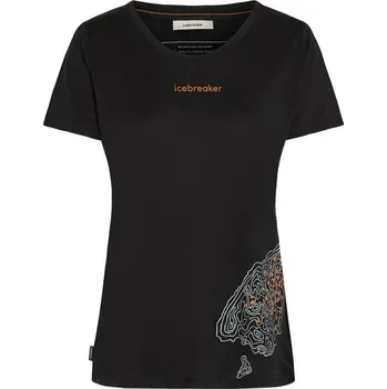 ICEBREAKER Wmns 150 Tech Lite SS Scoop Tee 30th Anniversary, Black velikost: S