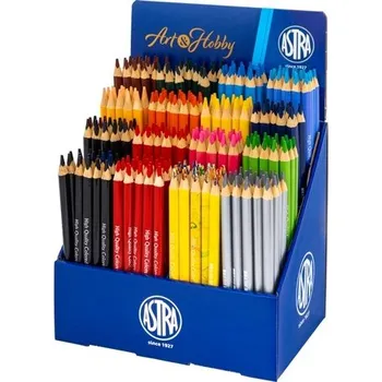 Set školních potřeb Zestaw kredek ołówkowych trójkątnych Jumbo w ekspozytorze 256 szt, Astra