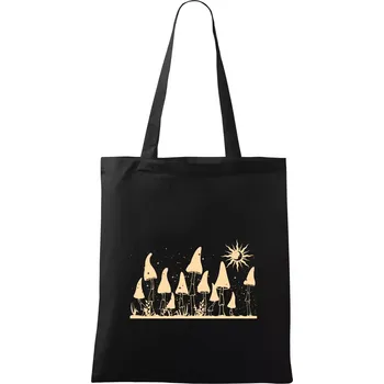 Goblincore noční krajina - Taška bavlněná - 42 x 38 cm ( Černá )