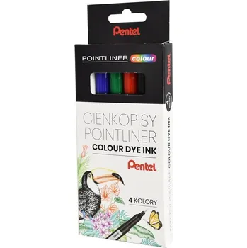 Cienkopis Pointliner Colour kpl. 4-kol., Pentel