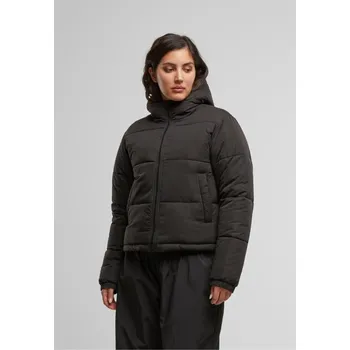 Pánská casual bunda Ladies Peached Puffer Jacket With Hood - black 3XL