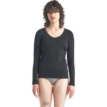 Dámské triko dlouhý rukáv ICEBREAKER Wmns Siren LS Sweetheart, Black velikost: XL