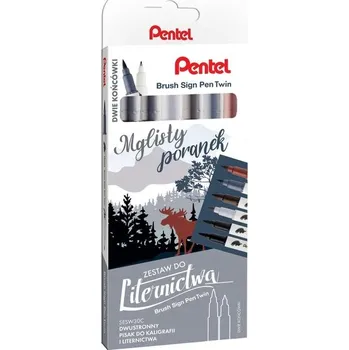 Dětské zboží Zestaw do liternictwa 6szt, Mglisty Poranek, Pentel