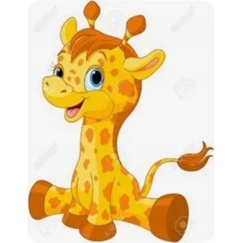 Set školních potřeb Malowanie po numerkach 18x24cm Żyrafa żółta folia, Norimpex