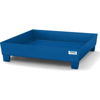 Dílenský stůl Záchytná vana classic-line, z oceli, pro 1 sud, lakovaná, podjízdná, 1236x1210x290