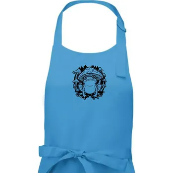 Kuchyňská zástěra Goblincore černá houbožába - Pánská zástěra na vaření - Univerzální velikost ( Světlý tyrkys )