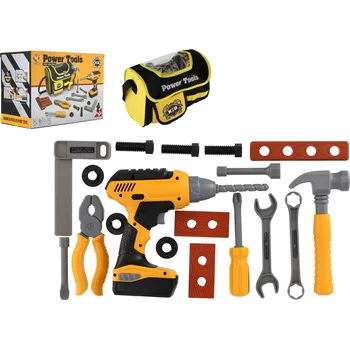 Dětská dílna Teddies 00861753 sada nářadí s aku vrtačkou a brašnou