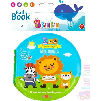 Hračka pro nejmenší BAM BAM Baby knížečka do vody na koupání zvířátka ZOO plast | 323355