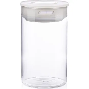 Dóza na potraviny ALPINA Skleněná dóza 16,5 cm bílá ED-224194bila