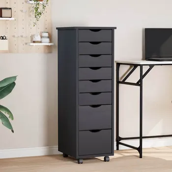 Komoda zahrada-XL Zásuvková skříňka se zásuvkami MOSS šedá masivní borové dřevo 355896