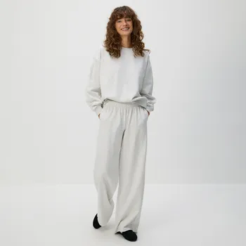 Dámské kalhoty Reserved - Tepláky se stahovacími lemy - světle šedá - 612GA-09M - 612GA-09M-XL