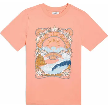 Dívčí tričko O'Neill Dívčí O'Neill FRONT GRAPHIC Dívčí tričko Lososová Oranžová 128 (2925849)