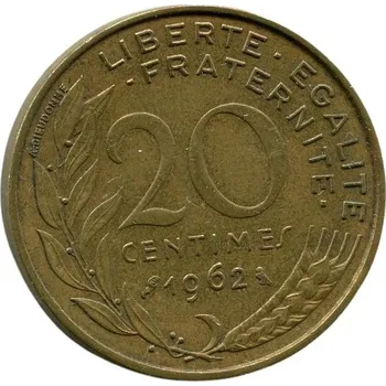 FRANCIE. 20 centimes 1962.