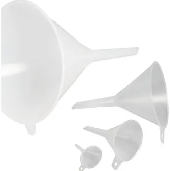 Krycí sklíčko k mikroskopu Trychtýř z plastu (PP), vhodný pro potraviny, s rukojetí a závěsným okem, ø 400 mm, BJ = 3 ks