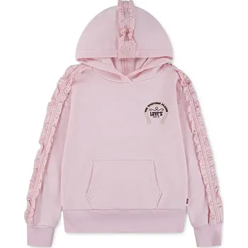 Dámská mikina Dětská mikina Levi's PULLOVER HOODIE WITH RUFFL 3EN426 růžová 03X, vel. 92