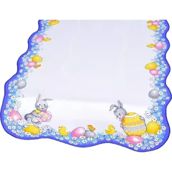 ubrus Dekortextil ubrus Zajíc modrý 50x100 cm