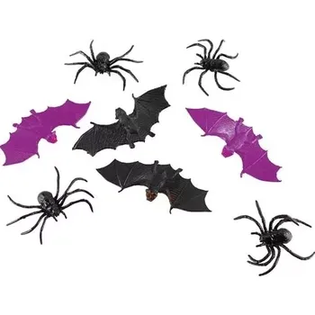 Party dekorace Halloweenská dekorace gumoví netopýři 6 ks