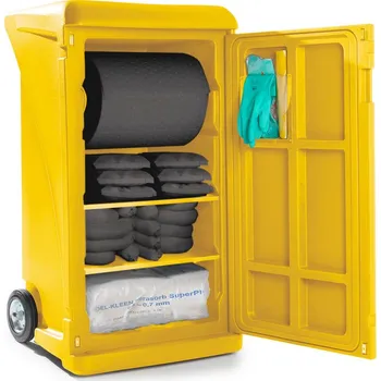 Sorbent DENSORB® mobilní havarijní sada, provedení Univerzál, ve vozíku DENSORB Caddy Extra Large