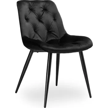 Jídelní židle Jídelní židle ELIOT sametová, černá