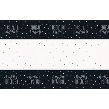 Jednorázový ubrus Plastový ubrus Glitz černý