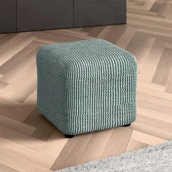 Napínací potah decoDoma napínací potah bielastický COSTINA mátová taburet (40 x 40 x 40 cm)