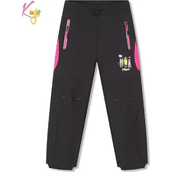 Dívčí kalhoty Dívčí softshellové kalhoty zateplené Kugo HK5055 tmavě šedé