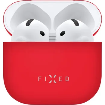 Elektronika Ultratenké silikonové pouzdro FIXED Silky pro Apple AirPods 4, červené