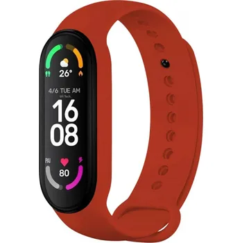 Silikonový řemínek FIXED Silicone Strap pro Xiaomi Band 7/ Mi Band 6/ Mi Band 5, červený