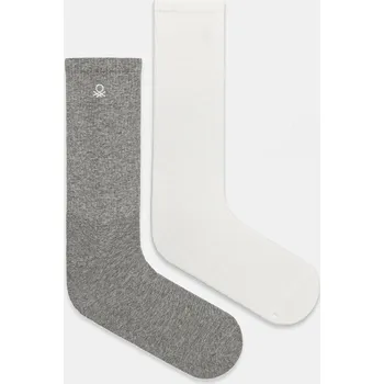 Pánské ponožky Dětské ponožky United Colors of Benetton 2-pack šedá barva, 6AO50702A 6AO50702A.G.reproposed 09X, vel. 39/41