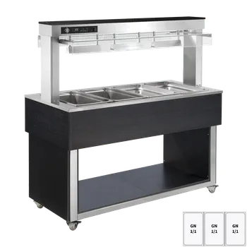 Bufet vyhřívaný, vodní GN 3-1/1 - 200 mm, nerez | RM - TR RED+ 3I