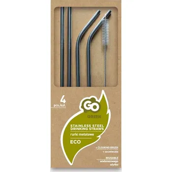 Brčka z nerezové oceli, stříbrná (2x rovné brčko, 2x zahnuté brčko + čistící kartáček) (Brčka z nerezové oceli, stříbrná (2x rovné brčko, 2x zahnuté brčko + čistící kartáček))